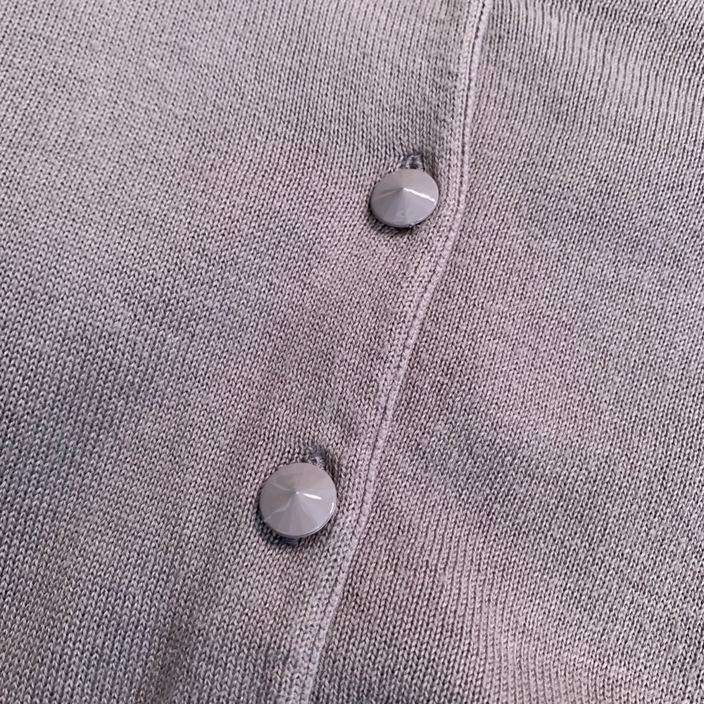 Fossil Gray Button Down Cardigan Size Xs - image 3